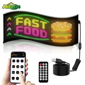 แผงไฟ LED แบบพกพาปรับแต่งได้ 20x64 จุด 5V ดิจิตอลเมทริกซ์ กันน้ำ สำหรับ<span class=keywords><strong>ใช้</strong></span>งานกลางแจ้ง ป้ายรถยนต์ โปรแกรมได้ แสดงผลแบบเลื่อน - Product Image 1