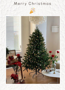 <span class=keywords><strong>Sapin</strong></span> de Noël en PE durable, aspect réaliste, feuilles de pin vertes et denses, artificiel, 2,4 m, éclairé, pour décoration intérieure, maison, fête, festival - Product Image 6