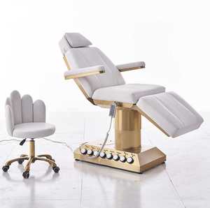 Mesa de masaje de cuero blanco ajustable para tratamientos de belleza, masajes faciales y quiroprácticos - Product Image 5