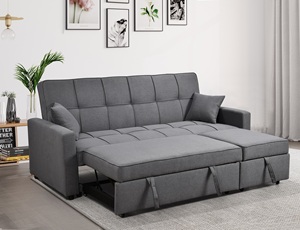 โซฟาเบดเรียบง่ายทันสมัยสำหรับห้องนั่งเล่น อพาร์ทเมนต์ และห้องนอน โซฟาเบดพับได้อเนกประสงค์ โซฟาผ้าราคาประหยัดสำหรับขาย - Product Image 4