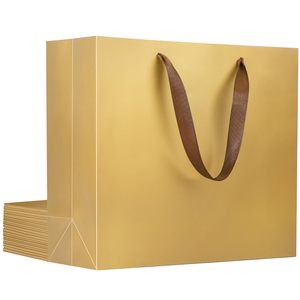 Lớn màu đen Túi Quà Tặng 12.5 "x 4.5" x 11 "kraft giấy màu đen Túi mua sắm với xử lý số lượng lớn hàng hóa bán lẻ gói Túi cưới - Product Image 4