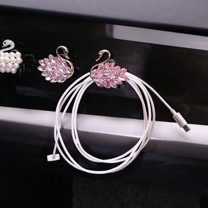 Swan <b>Car</b> Seat Back <b>Hooks</b> Crystal Decor Storage Organizer For Rear Seat Headrest - Product Image 2