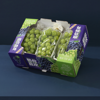Boîte d'emballage pliable en carton ondulé personnalisable, résistante, écologique, imperméable, avec logo sur mesure, couleur personnalisée, pour fruits, vente en gros