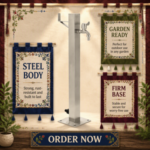 Columna de Ducha Independiente para Exteriores, de Acero Inoxidable, para Jardín, en Oferta - Product Image 3
