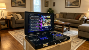 Máquina <span class=keywords><strong>de</strong></span> Juego Arcade Plegable <span class=keywords><strong>de</strong></span> 21 Pulgadas Modelo 2026, Funciona con Batería, Sistema <span class=keywords><strong>Pandora</strong></span> Box, Enchufe Estadounidense, Consola Arcade Portátil - Product Image 6