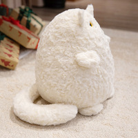 OEM ODM Personnalisé : Coussin en peluche chat bouclé, Peluche chaton assis mignon, Jouet en peluche pour décoration intérieure et cadeau