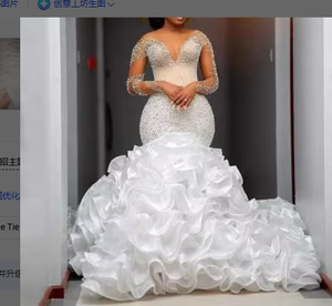 Envío Directo Vestidos de Novia de Estilo Bohemio con Lazo de Encaje Elegante, Cola Grande y Cintura Ajustable, Más Vendidos - Product Image 5