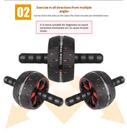 Roue d'exercice, roue d'abdominaux d'exercice de forme physique pour l'entraînement de force de noyau, rouleau abdominal d'entraînement de gymnase à la maison