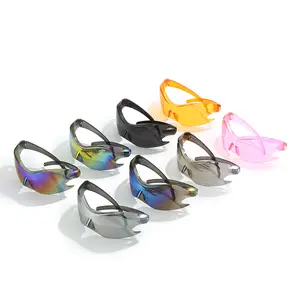 2024 Verkauf ab Werk Y2K einzigartige einteilige Sport-Bekleidungs-Punk-Hip-Hop-Sonnenbrille