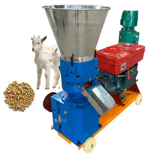 Automático Animal Poultry Bird Pelletizer Flat Die Extrusora Mill Feed Pellet Processing Making Machine For Animal Food Forming