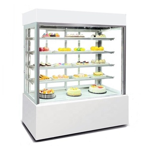 5 lớp bánh sinh nhật Bánh Sandwich hiển thị tủ lạnh <span class=keywords><strong>Showcase</strong></span> Patisserie cửa hàng làm mát không khí cửa kính Thiết bị làm bánh cho các cửa hàng - Product Image 1
