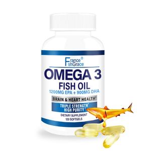 Suplemento de Aceite de Pescado Omega 3 de 1200 mg con EPA y DHA para Adultos, Apoya la Salud del Corazón y el Cerebro, Cápsulas Blandas de Aceite de Pescado Omega 3 - Product Image 1