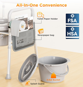 Silla de Inodoro de Aleación de Aluminio <span class=keywords><strong>para</strong></span> Personas Mayores y Mujeres Embarazadas, con Respaldo, Multifuncional, <span class=keywords><strong>para</strong></span> Uso en el Baño, Modelo 040062-01, Clase II - Product Image 4