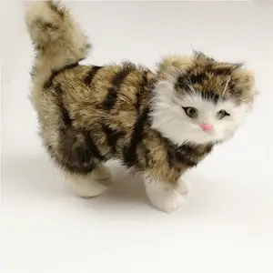 Craft Animal simulation cat/deer/horse/rabbit Creative gift home decoration cute little cat