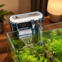 Filtre d'aquarium externe transparent à suspendre, cascade à débit réglable, écrépineur de surface pour petits aquariums