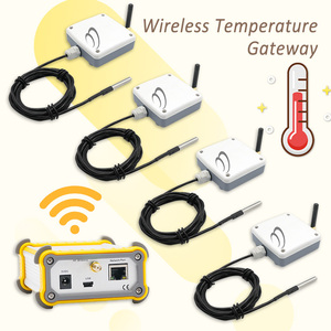 Remote Real-Time Temp Monitor for Aquaculture, 4 Sets <b>Wireless</b> Battery Temp Sensor, Support remote device monitoring & Alerting - Product Image 1