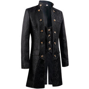 Abrigo de Estilo Vintage Steampunk para hombre, abrigo masculino de estilo europeo y americano, de Color sólido, con cuello levantado, para Navidad y comercio exterior, <span class=keywords><strong>2022</strong></span> - Product Image 5