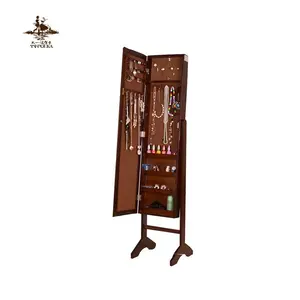 China Wholesale Rust-proof painting floor standing mirror jewelry cabinet