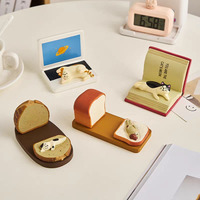 Support de téléphone multifonctionnel de style japonais paresseux, support de tablette/iPad de style paysager pour le streaming TV, bureau à domicile, artisanat en résine
