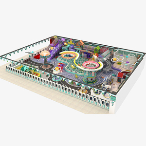 Aire de jeux intérieure sur le thème du futur magique personnalisée, aire de jeux en sable, toboggan pour enfants - Product Image 1