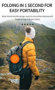 Conveniente viaje llevar cuencos plegables para mascotas 350ml 650ml 1000ml taza de agua de plástico de silicona ecológica para perros gatos hámsteres - Product Image 5