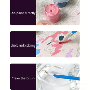 Ensemble de peinture par numéros sur toile en gros avec pinceau et peinture pour la peinture à l'huile - Product Image 6