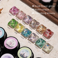 Gel pour Ongles avec Fleurs Séchées Diamant Gel Ongles Paillettes Personnalisé Prix de Gros Pas Cher Gel Vernis à Ongles Corée