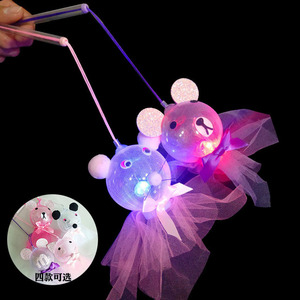 Varita luminiscente de juguete para niños, varita luminosa de goma Led para cumpleaños, regalo de princesa - Product Image 5
