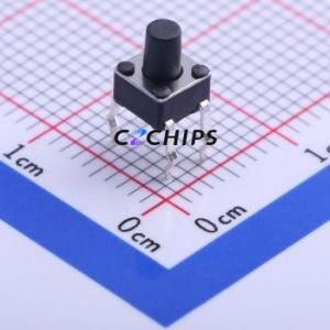 K2-1109DP-F4SW-01 Tactile Switch Through hole-4P,4.5x4.5mm Switch Single Pole Single Throw Round Button 2.5N Through Hole - Product Image 1