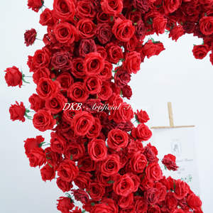 DKB ซุ้มดอกไม้ประดิษฐ์สีแดงประดิษฐ์ตกแต่งโรงงานปรับแต่งได้ - Product Image 5