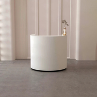 Comptoir de réception moderne et minimaliste de 24 à 79 pouces de large avec éclairage d'accentuation LED, tiroirs verrouillables, comptoir de transaction