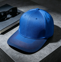 Casquette de baseball d'été pour homme, transfrontalière, en coton PVC, 6 panneaux, réglable, style Ins, motif géométrique, broderie