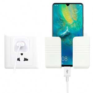 Soporte de Pared de Buena Calidad sin Perforaciones, Organizador de Cargadores para el Hogar, Soporte para Teléfono Montado en la Pared, para el Lado de la Cama o el Aire Acondicionado - Product Image 1