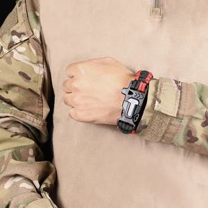 Bracelet de survie en plein air avec sifflet et allume-feu en silex - Product Image 6