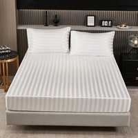 Ensemble trois pièces pour la maison : Couvre-lit en satin, Housse de couette effet soie, Taie d'oreiller, Grande housse de protection pour matelas