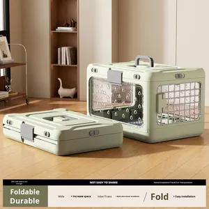 Cage de <span class=keywords><strong>transport</strong></span> pliable pour animaux de compagnie, respirante, portable, grande capacité, adaptée au <span class=keywords><strong>transport</strong></span> en voiture, boîte de <span class=keywords><strong>transport</strong></span> pour <span class=keywords><strong>chat</strong></span> - Product Image 3