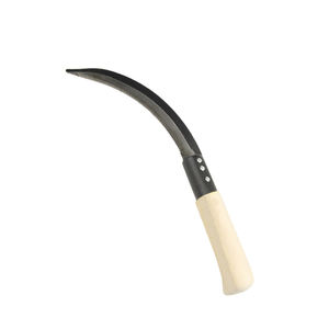 Petit coupe-herbe agricole japonais coupe-huile en acier faucille à main avec manche en bois pour l'agriculture et la récolte de riz - Product Image 5