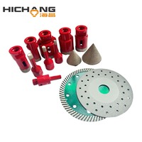 Kit de forets diamantés brasés sous vide avec des forets de 10mm 8mm 6mm 5mm M14 à tige hexagonale filetée pour le forage de verre de maçonnerie en béton
