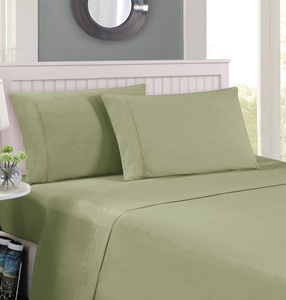 1800 di lusso confortevole foglio e federa verde oliva e federa Set di tessuto in microfibra ben spazzolato con Piping vendita calda <span class=keywords><strong>Online</strong></span> - Product Image 1