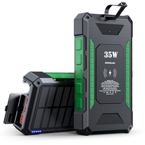 Nuovo arrivo PD 35W a energia <span class=keywords><strong>solare</strong></span> <span class=keywords><strong>portatile</strong></span> Power Bank 20000Mah con pannello <span class=keywords><strong>solare</strong></span> caricatore 15W caricatore senza fili - Product Image 2