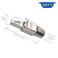 Câble Ethernet de terrain 8P8C sans outil Cat 7 FTP blindé Cat6a Cat7 Connecteur RJ45 Modulaire sans outil