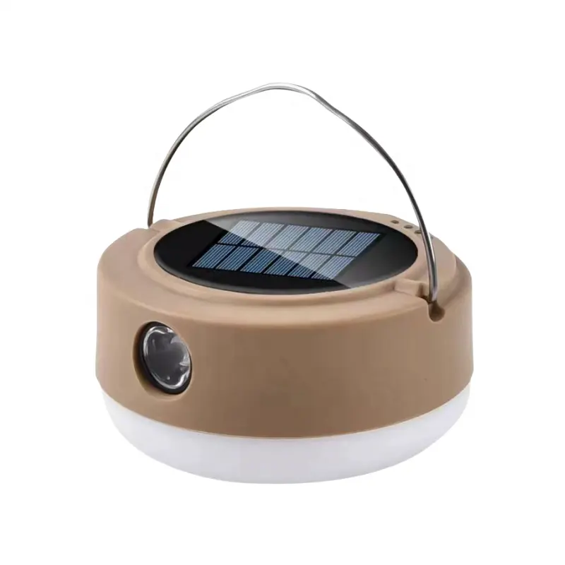 2024 New Portable Strong Light Solar Charging Camping Lamp TYPE-C Rechargeable Emergency Led Bulb Light With Power Bank