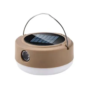 2024新型便携式强光太阳能充电野营灯C型可充电应急发光二极管球泡灯带电源组