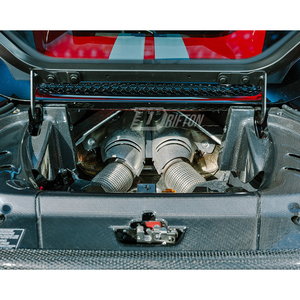 296 Juego de cubiertas de fibra de carbono hechas a medida para el compartimento del motor trasero para Ferrari 296 GTS 2021-2025 - Product Image 2