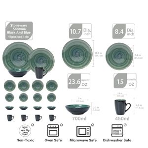 ชุดจานเซรามิคสำหรับครัว โปรโมชั่นเดือนกันยายน พร้อมแก้วน้ำ ขายดี จานขนาดใหญ่ ดีไซน์โดดเด่น ชุดอาหารเย็น - Product Image 5