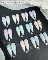 Gel de construction blanc laiteux en flocons colorés série 354 OEM en gros, gel d'extension d'ongles UV LED pour salon de manucure et manucure DIY