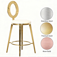 Tabouret de bar moderne en acier inoxydable 201, chaise de bar à hauteur de comptoir pour bar, pub, café, restaurant, hôtel, salon