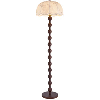 Lampe sur pied vintage de style américain, en tissu couleur noyer, lampe de canapé, style moderne du milieu du siècle, en fer, lumière ambiante LED