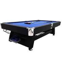 Table de billard multi-jeux 3-en-1 de 6/7/8/9 pieds avec système de retour automatique des billes - Combo table à manger et plateau de ping-pong - MDF