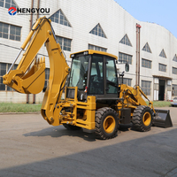 Chargeuse-pelleteuse sur roues hydraulique EPA la moins chère de Chine, type JCB 4x4 4cx 3cx, avec godet mélangeur et pour le manutention de bois
